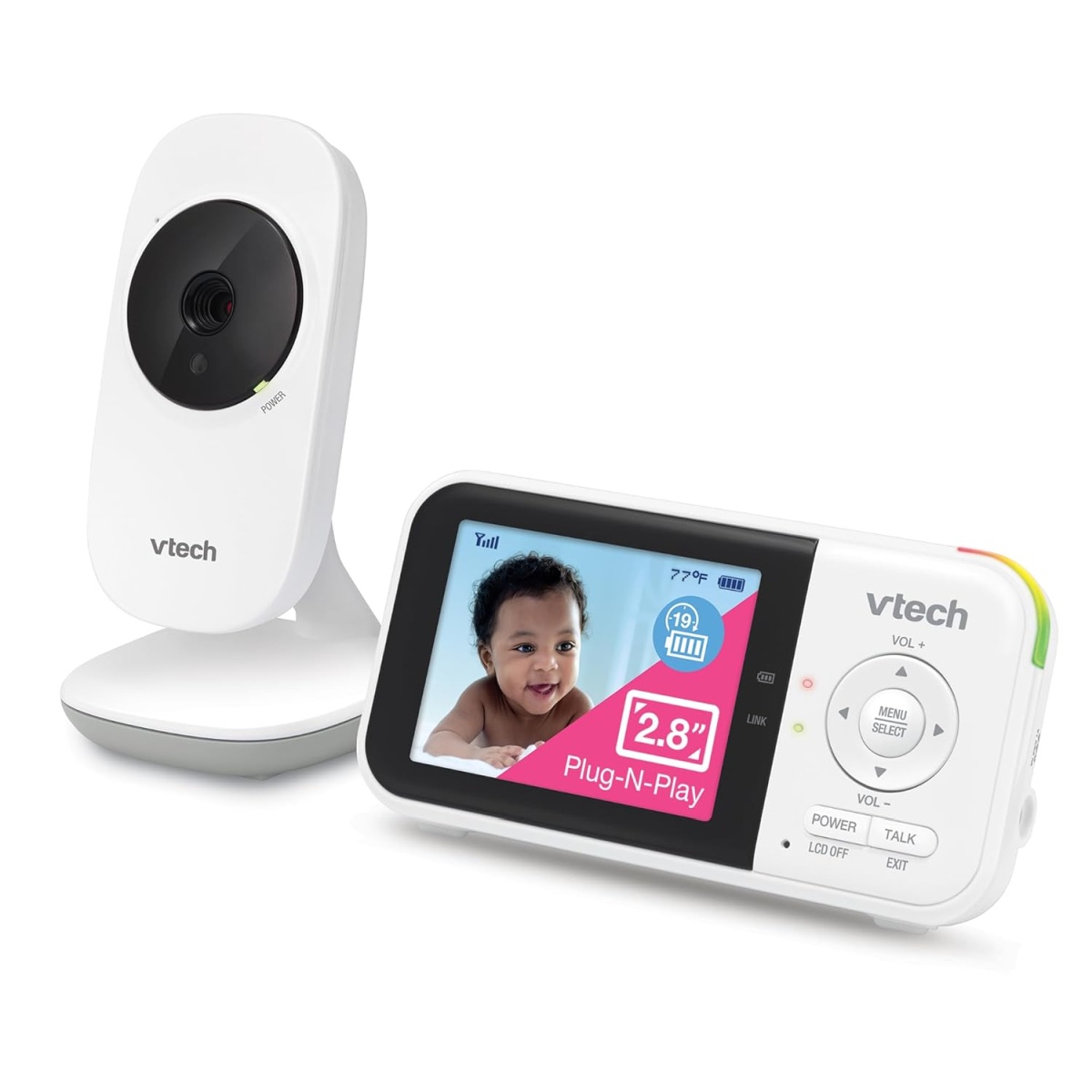VTech VM819 Digital Video Baby Monitor with Automatic Night Vision, Temperature Sensor, and Lullabies